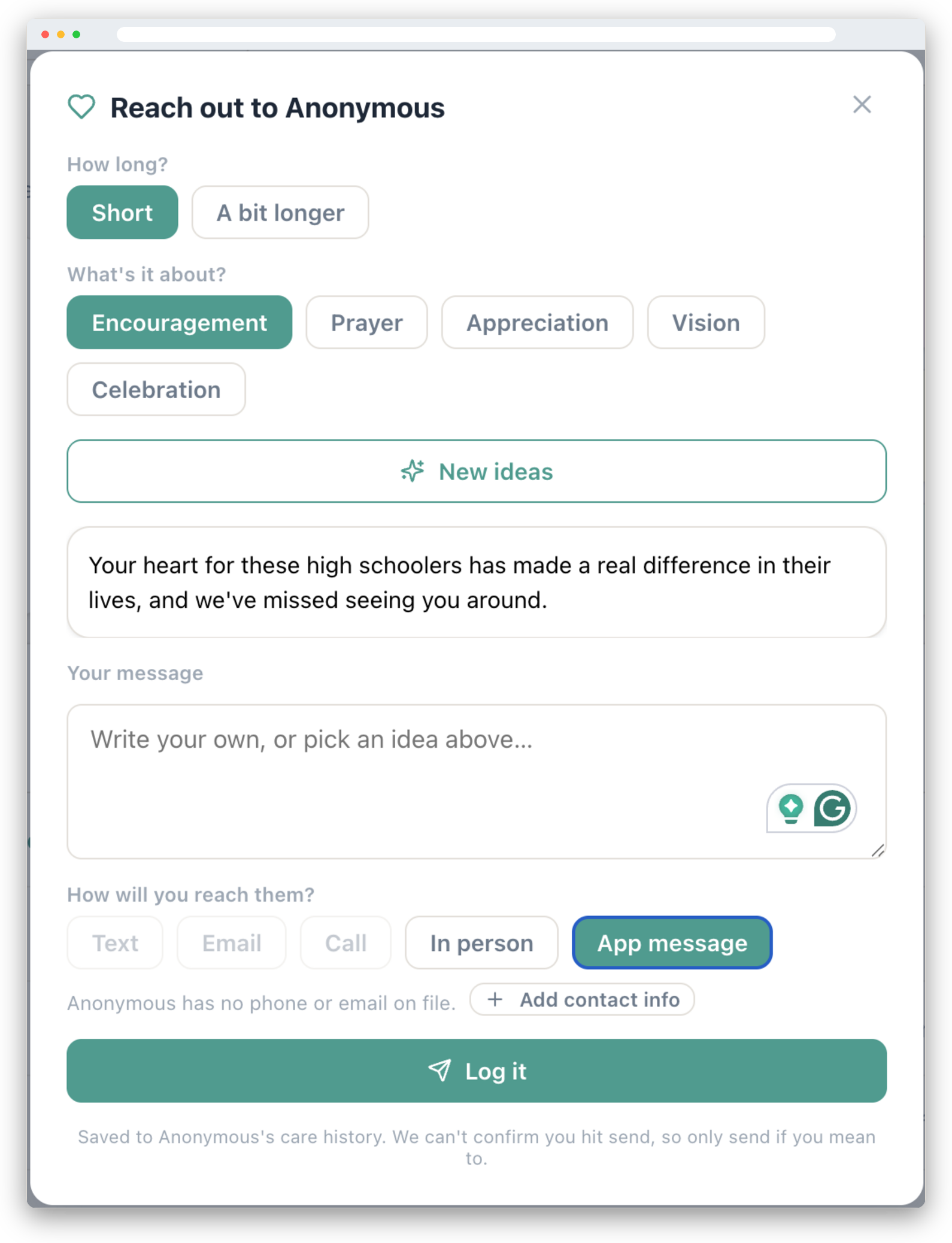 AI-assisted outreach composer