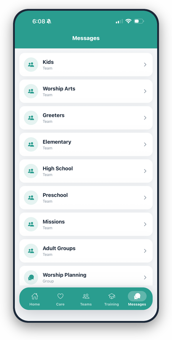 Messages on mobile
