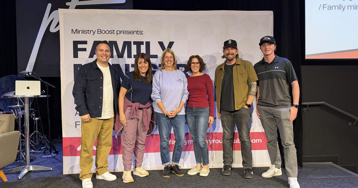 A church volunteer team celebrating together